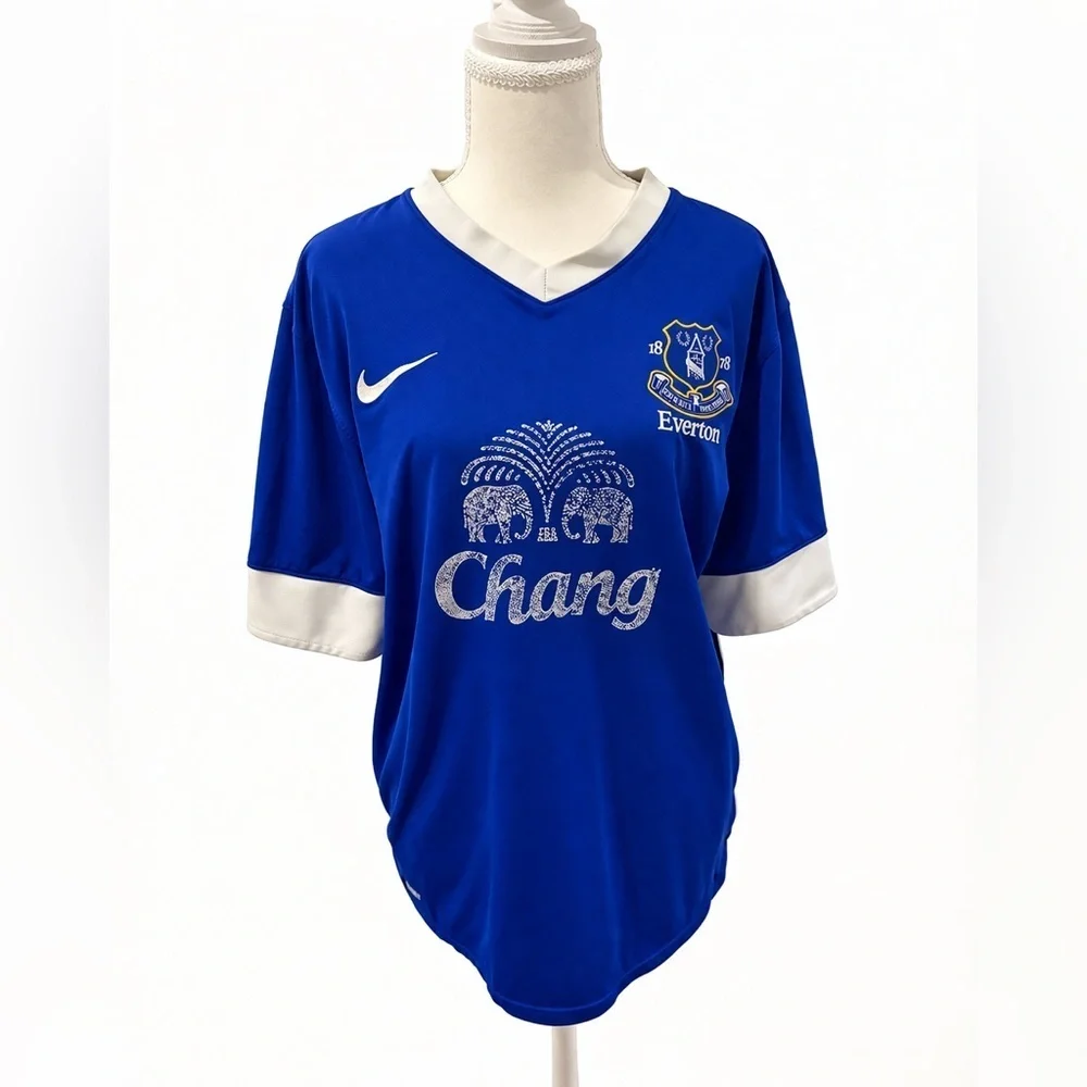 Nike Everton FC Chang Jersey Blue Soccer Shirt Size XL